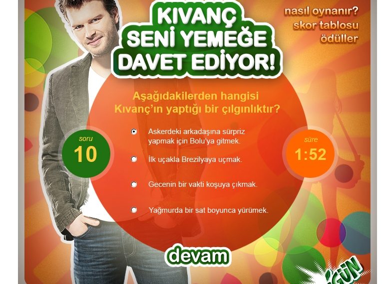 Kıvanç Seni Yemeğe Davet Ediyor