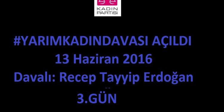Kadın Partisi, Cumhurbaşkanı Erdoğan’a 1 TL’lik Manevi Tazminat Davası Açtı